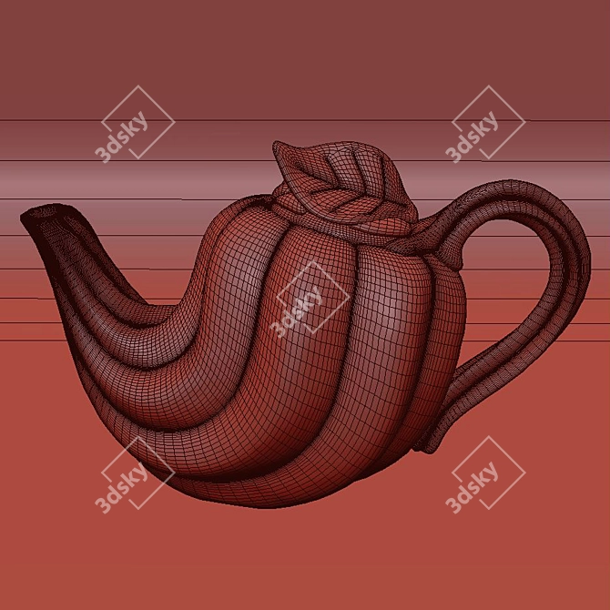 Spice Kettle: Stylish Teapot for Pepper 3D model image 3