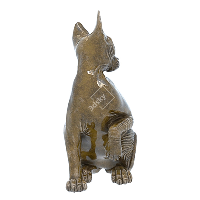 Mystic Sphinx Cat Figurine 3D model image 3