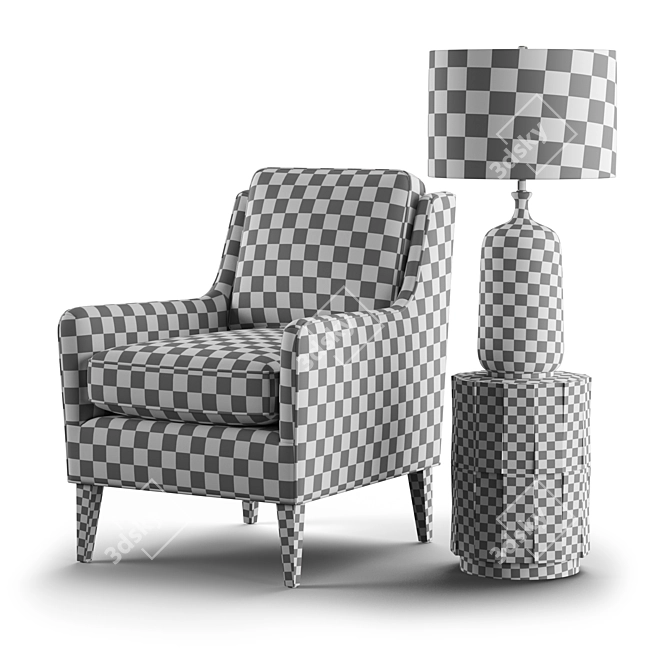 Alice Accent Chair: Timeless Elegance for Your Home 3D model image 3