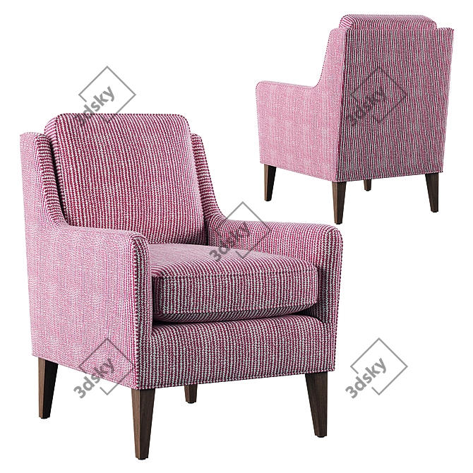 Alice Accent Chair: Timeless Elegance for Your Home 3D model image 7