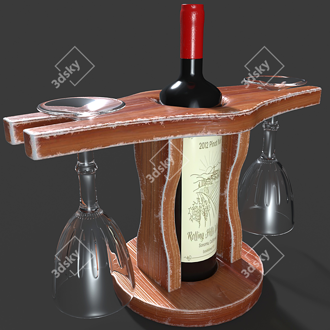 Unwrap Wine Bottle 3D model image 1