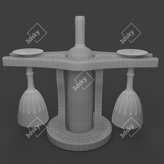 Unwrap Wine Bottle 3D model image 3