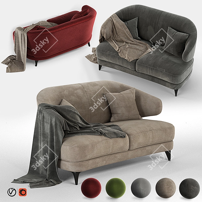 Amir Sayyadi Collection Armchair: Elegant Comfort 3D model image 1