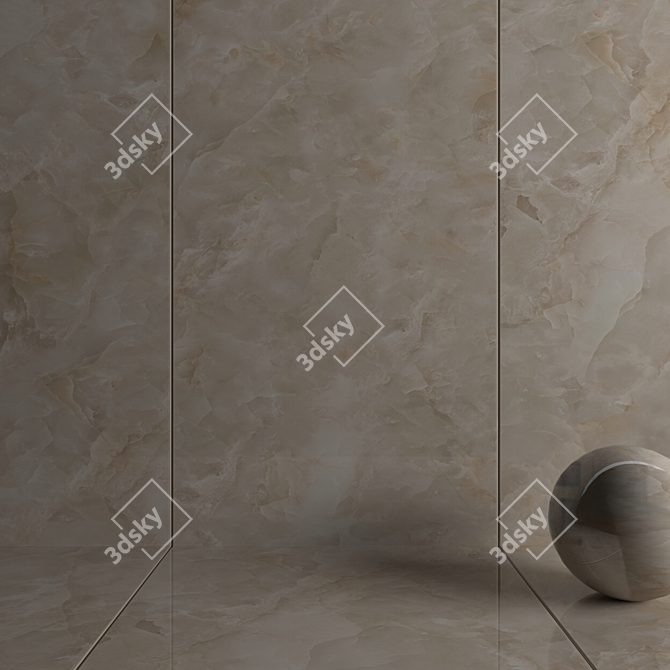  Contemporary Karen Beige Wall Tiles 3D model image 3