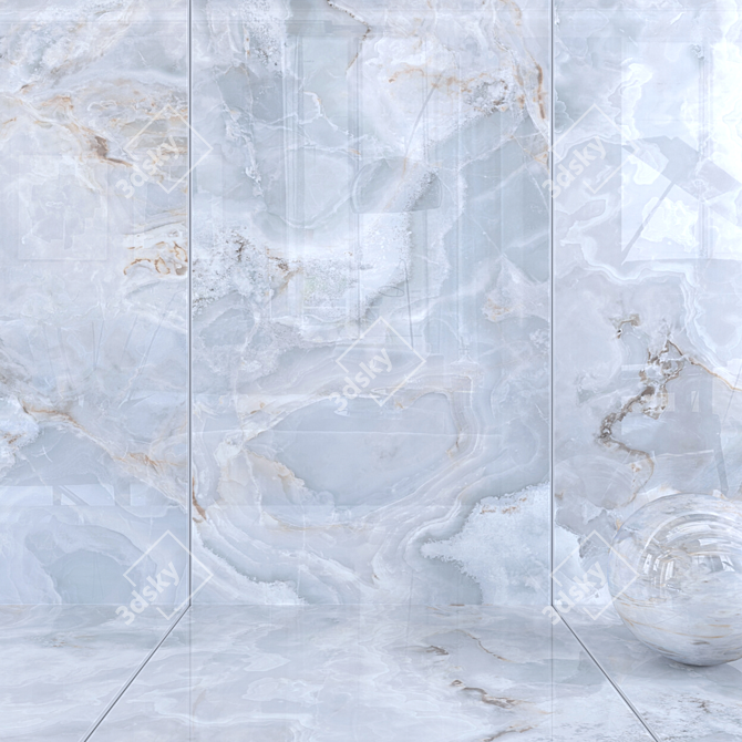 Karina Gray Wall Tiles: Multi-Texture Collection for Stunning Interiors 3D model image 1