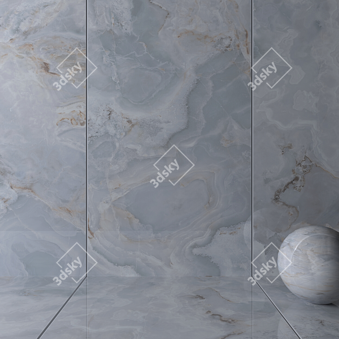 Karina Gray Wall Tiles: Multi-Texture Collection for Stunning Interiors 3D model image 2