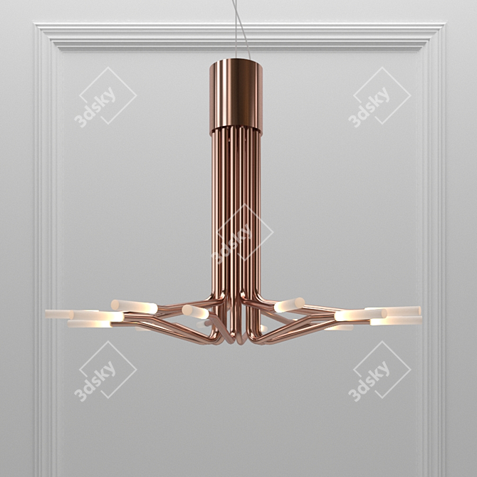 Modern LED Chandelier: a Tree of Light 3D model image 1