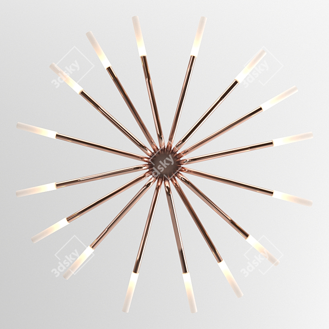 Modern LED Chandelier: a Tree of Light 3D model image 4