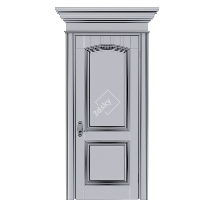 Ethno Classic Interior Door 3D model image 2