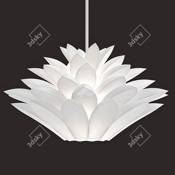 Elegant Petalo Floor Lamp 3D model image 2