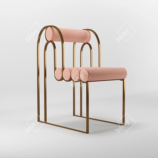 Elegant Apollo Dining Chair 3D model image 1