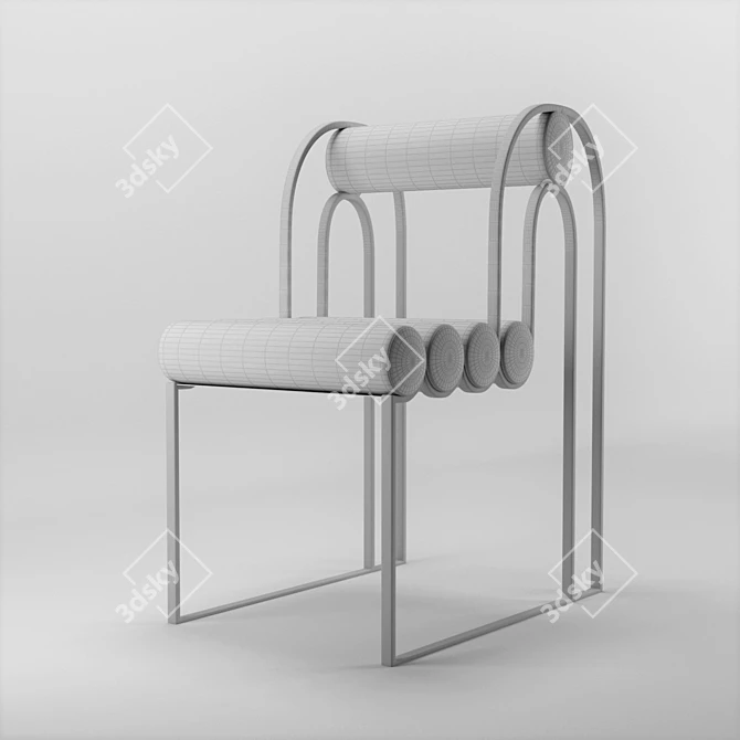 Elegant Apollo Dining Chair 3D model image 3