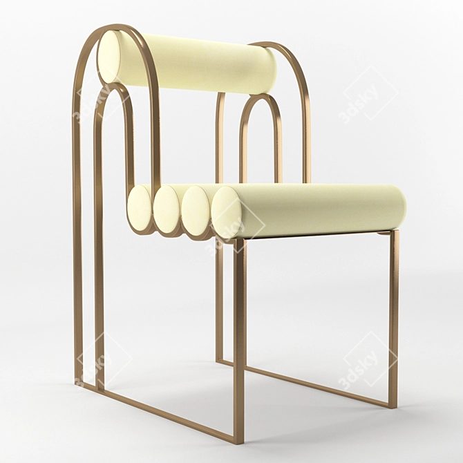 Elegant Apollo Dining Chair 3D model image 4