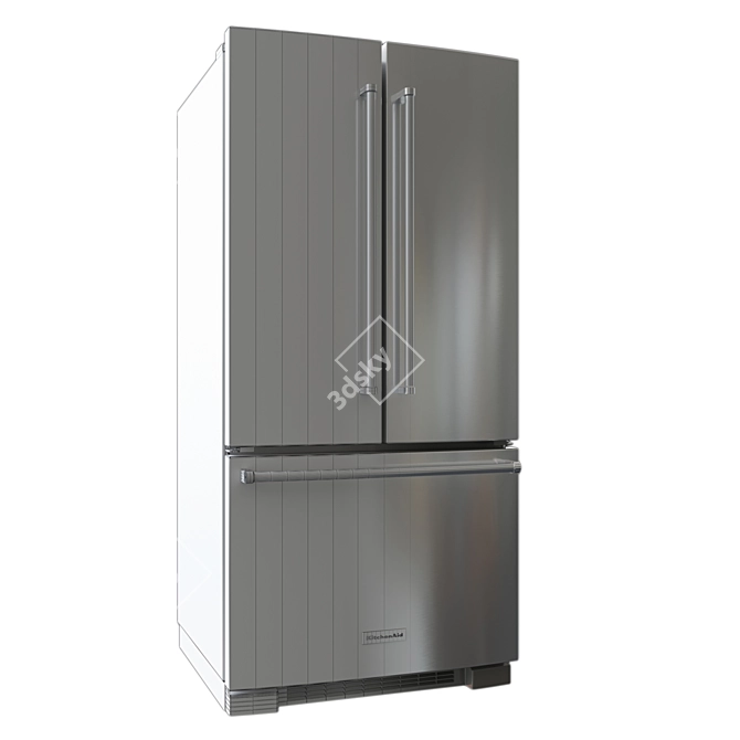 KRFF302ESS: Stylish Stainless Steel Refrigerator 3D model image 2