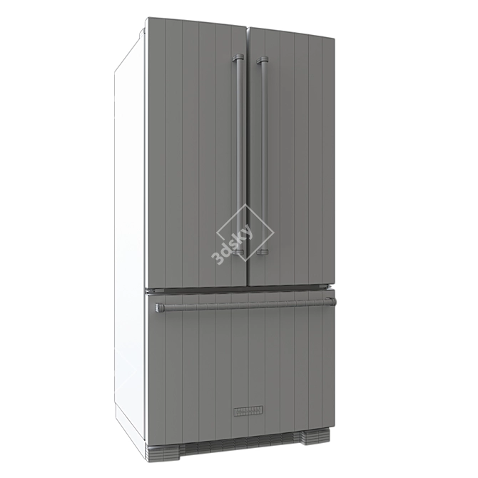 KRFF302ESS: Stylish Stainless Steel Refrigerator 3D model image 3