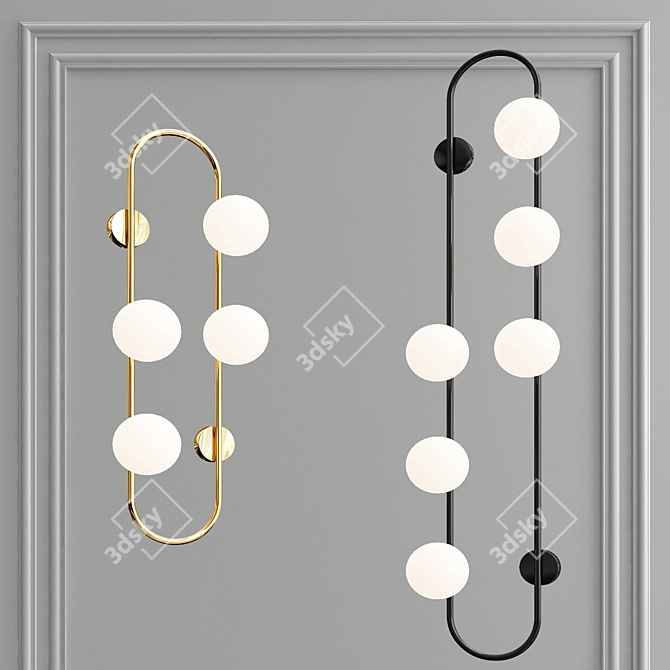 Minimalist Hoop Wall Sconce 3D model image 2