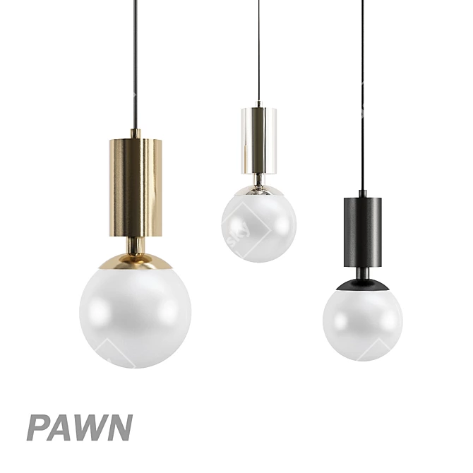 KAISHI Pawn Pendant Light 3D model image 1