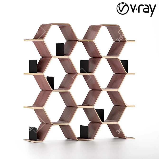 Polygon Shelving: Modern and Stylish Storage Solution 3D model image 1