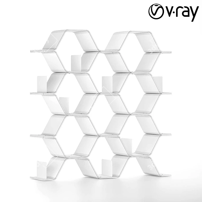 Polygon Shelving: Modern and Stylish Storage Solution 3D model image 3