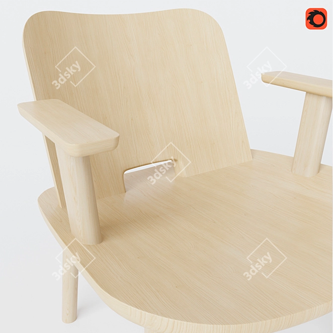 Fugu Chair: Modern and Elegant 3D model image 3
