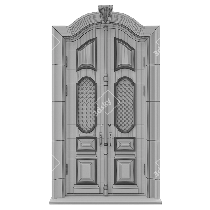 Classic Swing Door 1600mm - 3D Max & OBJ(MTL) Format 3D model image 5