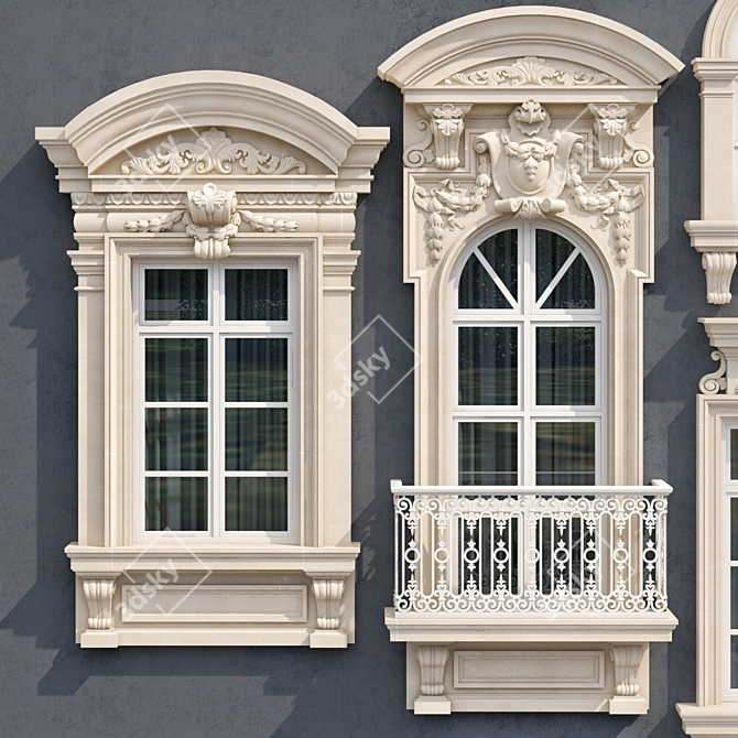 Modern Classic Windows Collection 3D model image 4