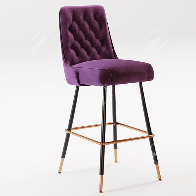 Sleek 3D Armchair with Textures 3D model image 2