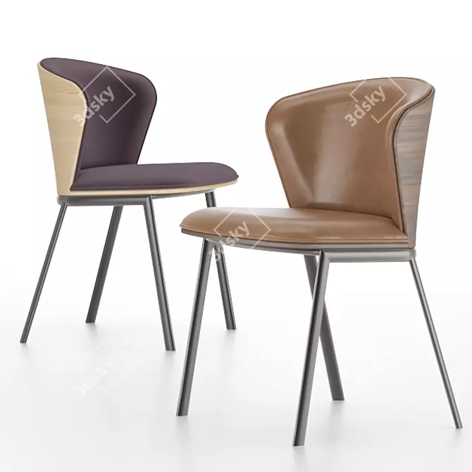 Contemporary Billa Chair 3D model image 1