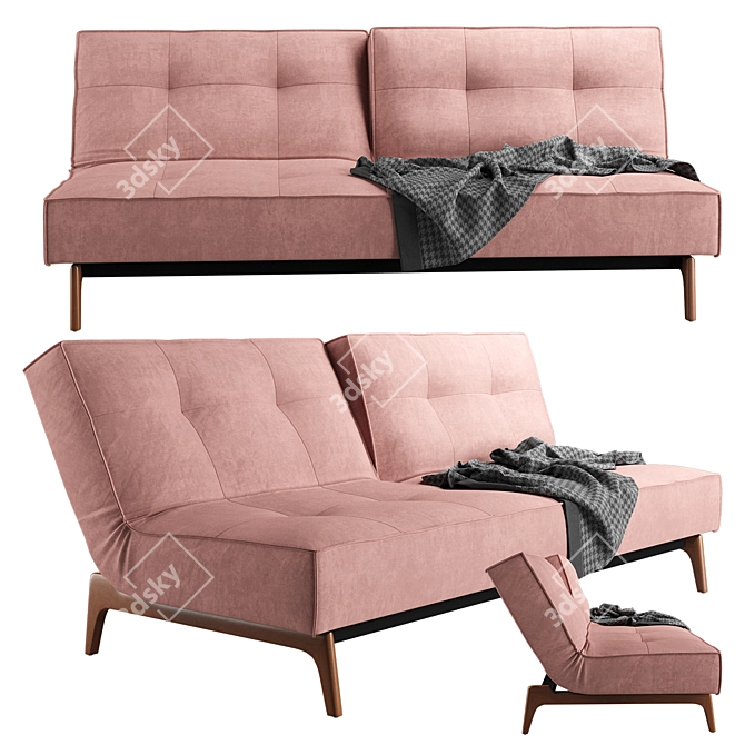 Versatile Splitback Sofa Bed 3D model image 1