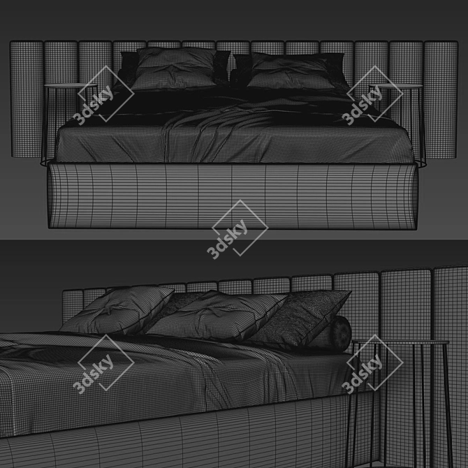 3D Bed Design and Modeling - V-Ray Compatible 3D model image 4