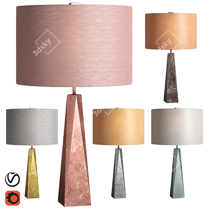 Stylish Surface Table Lamp 3D model image 1