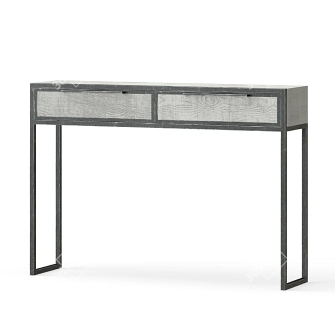 Title: Industrial Console Table Loft 1 3D model image 1