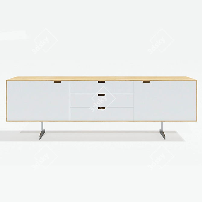 Sleek Simplon: Drawer & Door Sideboard 3D model image 1