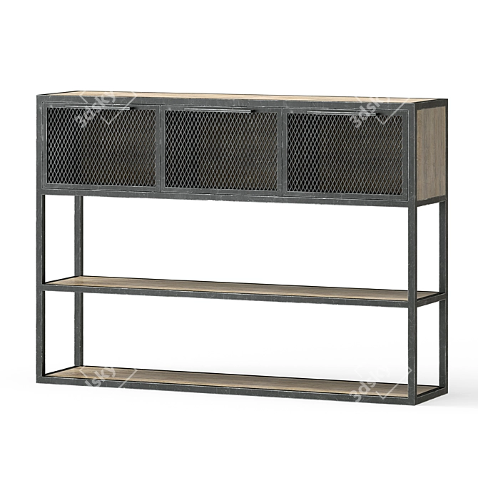 Elegant Loft Console 3D model image 1