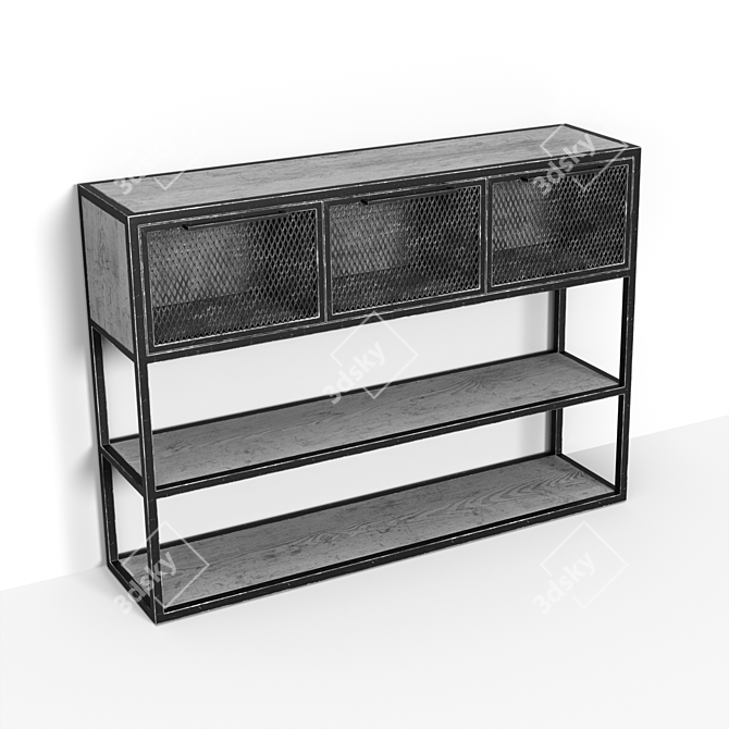 Elegant Loft Console 3D model image 3