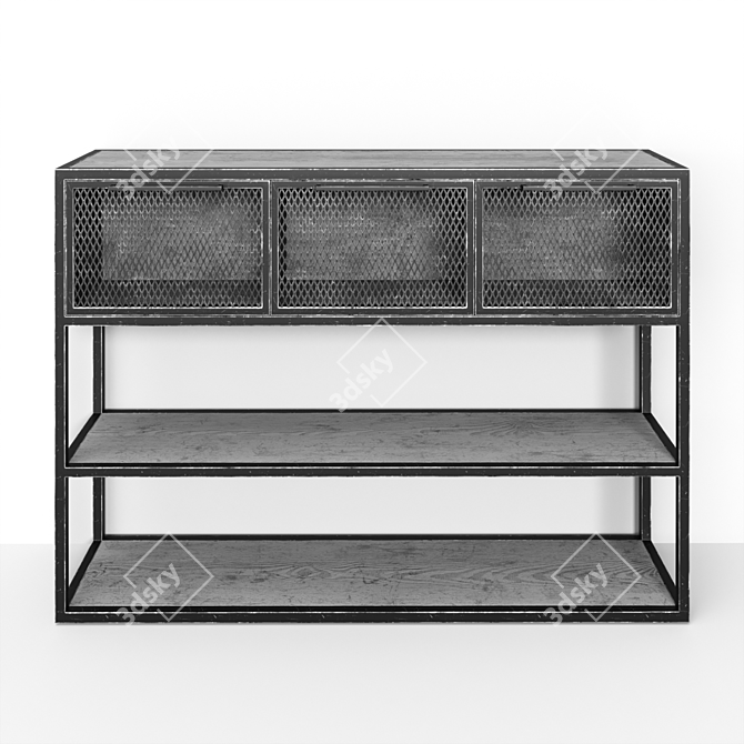 Elegant Loft Console 3D model image 4