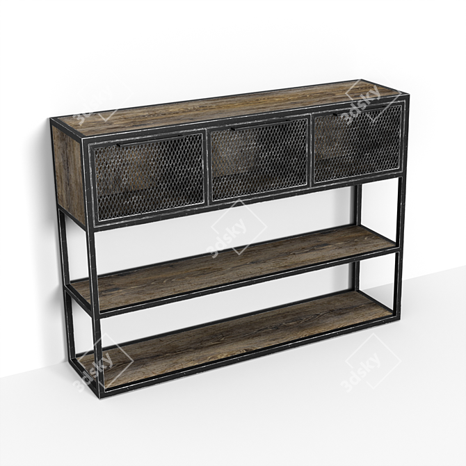 Elegant Loft Console 3D model image 5