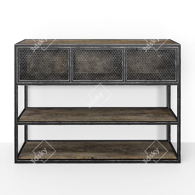 Elegant Loft Console 3D model image 7