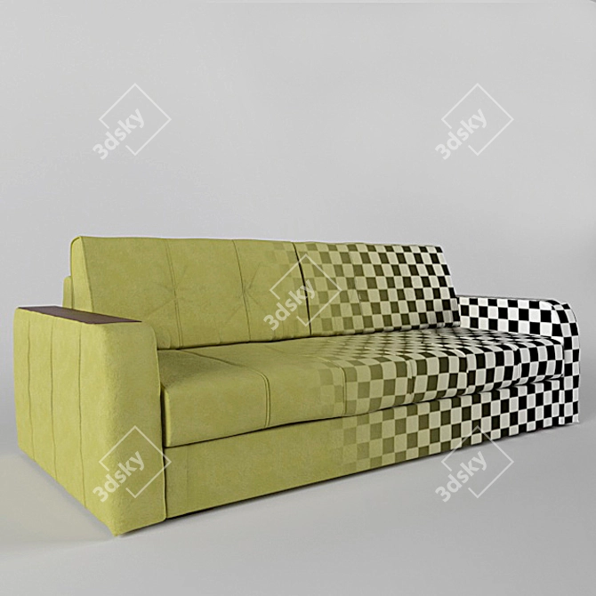 Elegant Boston Sofa 3D model image 4