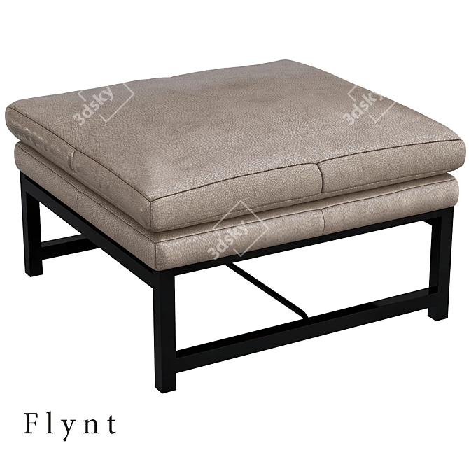 Elegant Modern Flynt Sofa 3D model image 1