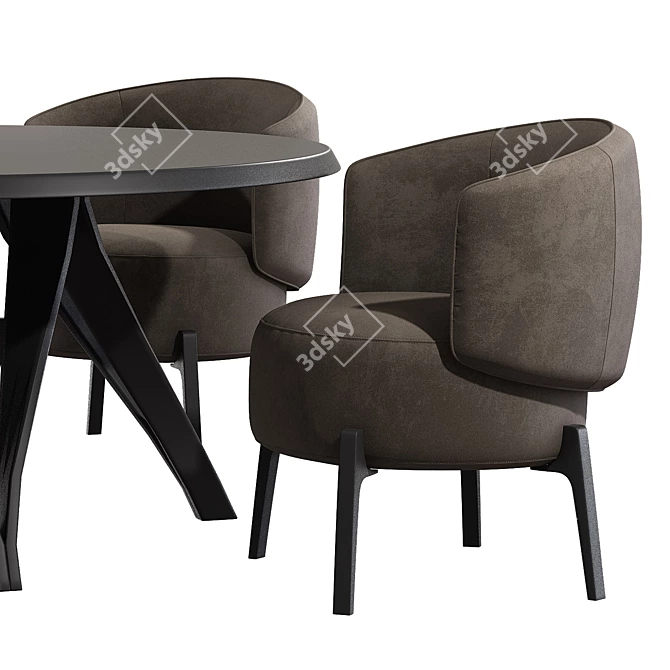 Elegant Jane Armchair: Piet Boon Design 3D model image 2