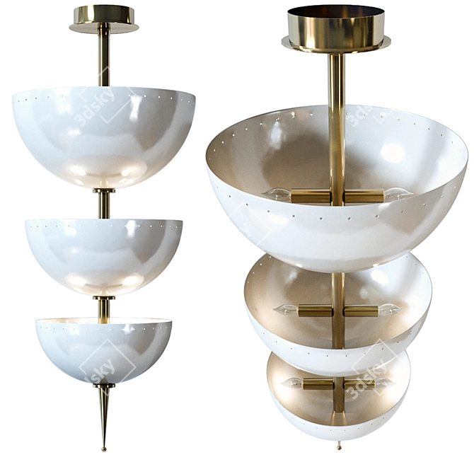 Elegant Lisbon Pendant - Jonathan Adler 3D model image 1