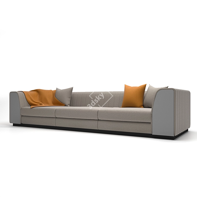 Modern 3-Person Sofa 3D model image 5