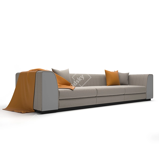 Modern 3-Person Sofa 3D model image 6