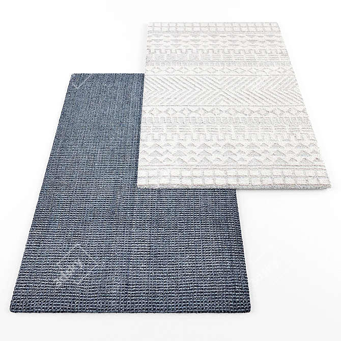 Modern Style Set of 4 Rugs 3D model image 2