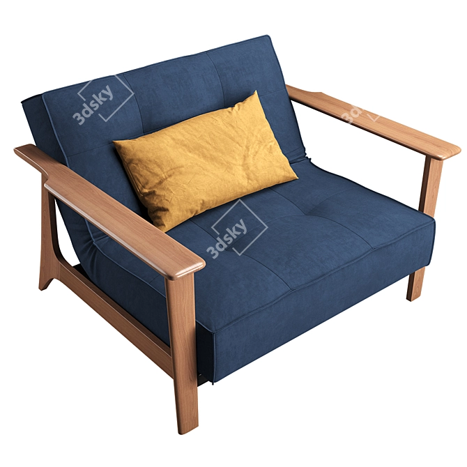 Versatile SPLITBACK FREJ Armchair 3D model image 2