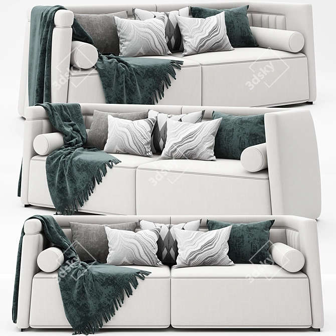 Elegant Modern Sofa 3D model image 3