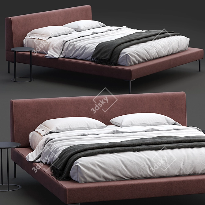 Luxury Italian Bed: Bebitalia Charles 3D model image 1