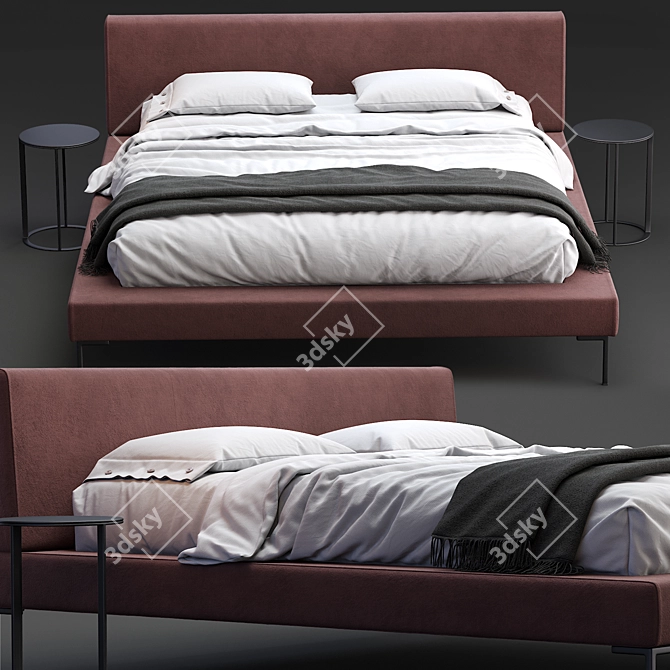 Luxury Italian Bed: Bebitalia Charles 3D model image 2