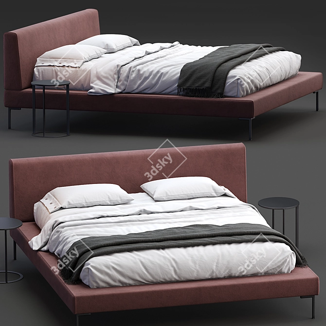 Luxury Italian Bed: Bebitalia Charles 3D model image 3